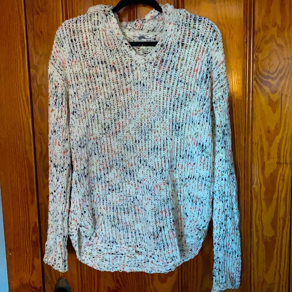 Multicolored Knit Hoodie